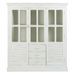 Vaisselier 2 portes 3 tiroirs bois massif blanc Nayra - Photo n°2