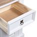Vaisselier 3 portes 3 tiroirs pin massif blanc et bois clair Harrie - Photo n°7