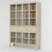 Vaisselier 3 tiroirs 4 portes verre et bois massif peint blanc Octy - Photo n°1