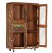 Vaisselier sur roulettes 3 portes 1 tiroir bois massif recyclé Moust - Photo n°2