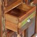 Vaisselier sur roulettes 3 portes 1 tiroir bois massif recyclé Moust - Photo n°7
