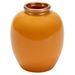 Vase artisanal haut de gamme en céramique orange et doré BOKA – H 34 cm - Photo n°1