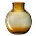 Vase boule verre transparent et orange Veeda - Photo n°1