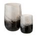 Vase cylindrique verre noir et blanc Narsh - Lot de 2 - Photo n°2