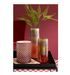 Vase cylindrique verre ocre et bordeaux Winno H 28 - Photo n°2