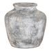 Vase décoratif antique en terre cuite gris clair SANTO – H 30 cm - Photo n°1