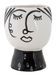Vase décoratif porcelaine blanche visage féminin élégant FACE - Photo n°1