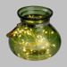 Vase en verre Vert jade - 40 MicroLED lumiere fixe - Blanc chaud - Photo n°2