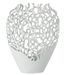 Vase mer métal blanc motif corail Mozzi L 28 cm - Photo n°1