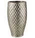 Vase métal argenté à carreaux Neela H 40 cm - Photo n°1