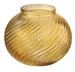 Vase rond verre jaune à rayures Nayra H 12 cm - Photo n°1