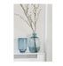 Vase sur pied verre bleu clair Marino H 27 cm - Photo n°2