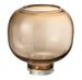 Vase sur pied verre marron clair Cintee H 21 cm - Photo n°1