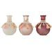 Vases verre blanc et rose Corali H 11 cm - Lot de 12 - Photo n°1