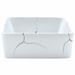 Vasque à poser blanc rectangulaire 46x35,5x13 cm céramique - Photo n°5