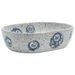 Vasque à poser gris et bleu ovale 47x33x13 cm céramique - Photo n°2