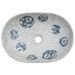 Vasque à poser gris et bleu ovale 47x33x13 cm céramique - Photo n°6
