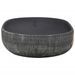 Vasque à poser gris et noir ovale 59x40x14 cm céramique - Photo n°5