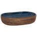 Vasque à poser marron et bleu ovale 59x40x14 cm céramique - Photo n°2