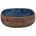 Vasque à poser marron et bleu ovale 59x40x14 cm céramique - Photo n°5
