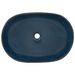 Vasque à poser marron et bleu ovale 59x40x14 cm céramique - Photo n°6