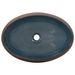 Vasque à poser marron et bleu ovale 59x40x15 cm céramique - Photo n°6