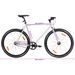 Vélo à pignon fixe blanc et noir 700c 59 cm - Photo n°10