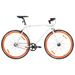 Vélo à pignon fixe blanc et orange 700c 51 cm - Photo n°1