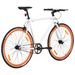 Vélo à pignon fixe blanc et orange 700c 51 cm - Photo n°3