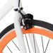 Vélo à pignon fixe blanc et orange 700c 51 cm - Photo n°4