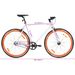 Vélo à pignon fixe blanc et orange 700c 51 cm - Photo n°10