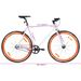 Vélo à pignon fixe blanc et orange 700c 55 cm - Photo n°10