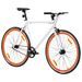 Vélo à pignon fixe blanc et orange 700c 59 cm - Photo n°2