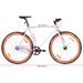 Vélo à pignon fixe blanc et orange 700c 59 cm - Photo n°10
