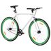 Vélo à pignon fixe blanc et vert 700c 51 cm - Photo n°2