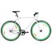 Vélo à pignon fixe blanc et vert 700c 59 cm - Photo n°1