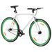 Vélo à pignon fixe blanc et vert 700c 59 cm - Photo n°2