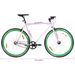 Vélo à pignon fixe blanc et vert 700c 59 cm - Photo n°10