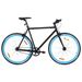 Vélo à pignon fixe noir et bleu 700c 51 cm - Photo n°1