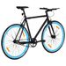 Vélo à pignon fixe noir et bleu 700c 51 cm - Photo n°3