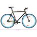 Vélo à pignon fixe noir et bleu 700c 51 cm - Photo n°9