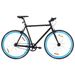 Vélo à pignon fixe noir et bleu 700c 55 cm - Photo n°1