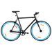 Vélo à pignon fixe noir et bleu 700c 59 cm - Photo n°1