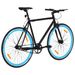 Vélo à pignon fixe noir et bleu 700c 59 cm - Photo n°3