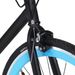 Vélo à pignon fixe noir et bleu 700c 59 cm - Photo n°4