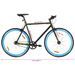 Vélo à pignon fixe noir et bleu 700c 59 cm - Photo n°9