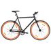 Vélo à pignon fixe noir et orange 700c 55 cm - Photo n°1