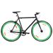 Vélo à pignon fixe noir et vert 700c 51 cm - Photo n°1