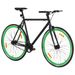 Vélo à pignon fixe noir et vert 700c 51 cm - Photo n°2