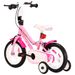 Vélo pour fille rose et blanc 12 pouces Cyclob - Photo n°3